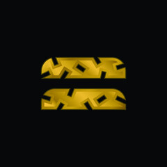 Biscotti gold plated metalic icon or logo vector