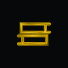 Books Couple From Top View gold plated metalic icon or logo vector