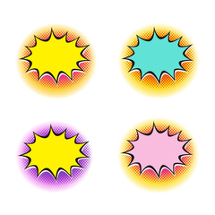 각종 말풍선 폭발효과 세트