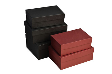 gift boxes cut out on white background