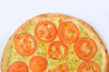 Margarita pizza top view