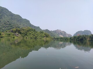 landscape, mountains, sea