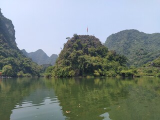landscape, mountains, sea