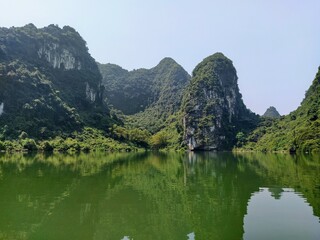 landscape, mountains, sea