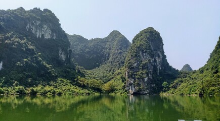 landscape, mountains, sea
