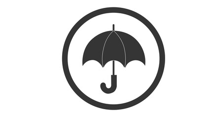 Umbrella Icon. Vector editable flat isolated illustration of an umbrella