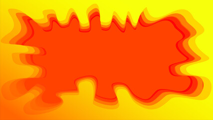 Paper Cut Warm tone and red color background abstract art vector