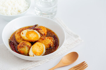 Fried Boiled Egg with Tamarind Sauce