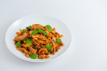 Spicy minced pork salad