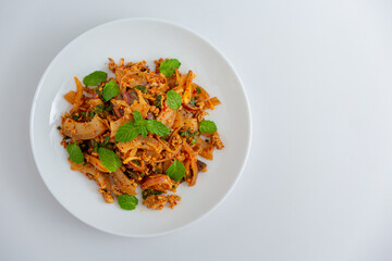 Spicy minced pork salad