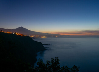 Silueta de Tenerife al atardecer