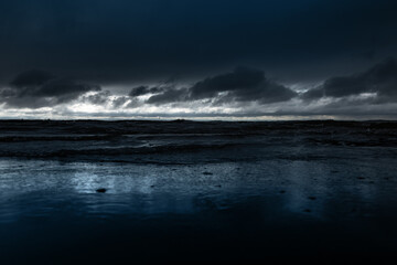 Dark and blue Baltic sea.