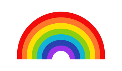 Rainbow icon vector illustration isolated on white background.