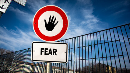 Street Sign to Courage versus Fear