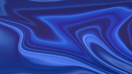 abstract blue silk background on liquid paint 