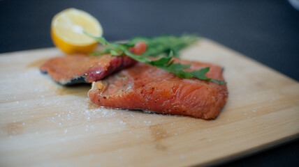 salmon fillet with herbs