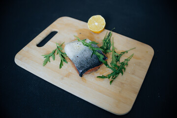 salmon fillet with herbs