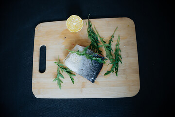 salmon fillet with herbs