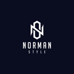 Monogram sn or ns Streetwear Business Logo Design