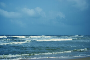 Ocean-Sea Waves AND Sky Blue Landscape Background