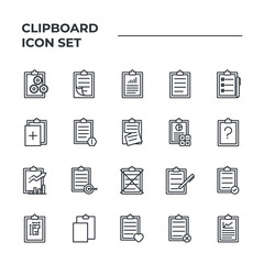 Clipboard set icon, isolated Clipboard set sign icon, vector illustration