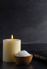 Salt and Light on a Dark Moody Background