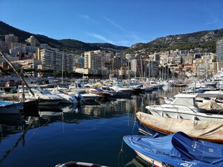 Fototapeta na wymiar View of the marina in Monaco, Europe