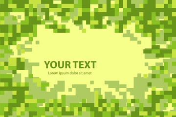 Abstract pixel background illustration. Place to write. background from tiles with shadows.