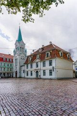 Fototapeta na wymiar view of the historic city center in Riga