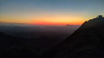 Fototapeta premium sunset in the mountains