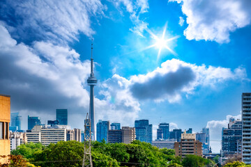 Toronto city skyline or cityscape in the daytime, Canada