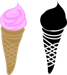 Ice Cream icon vector colored icon 
