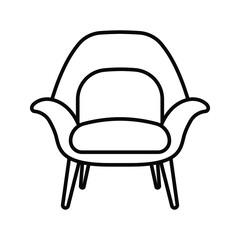 Chair Icon. Furniture sign. editable color. vector illustration.