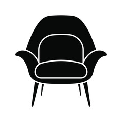 Chair Icon. Furniture sign. editable color. vector illustration.