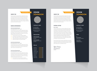 Resume CV and cover letter template. Quick and easy to customize