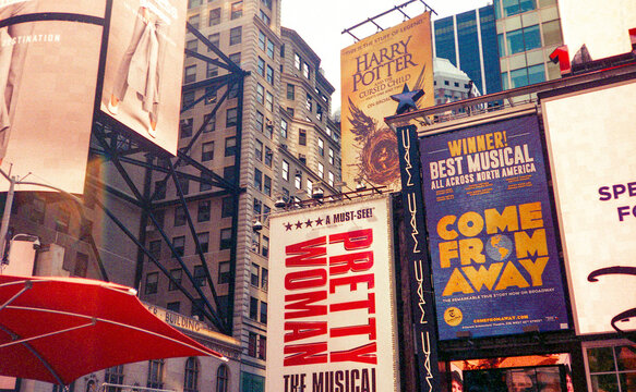 Advertisement Billboards In Times Square, New York City