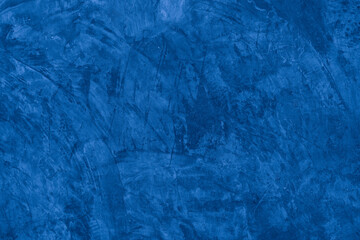 Old wall pattern texture cement blue dark abstract  blue color design are light with black gradient background.