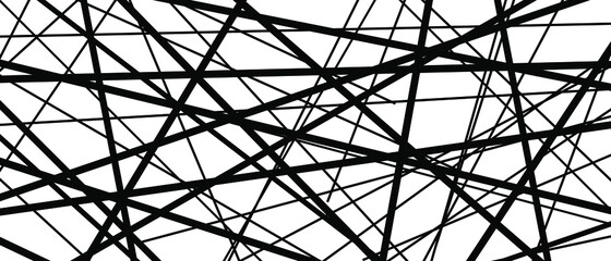 Random chaotic lines background. Abstract geometric pattern. Modern abstract vector texture.