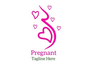 Pregnant mother symbol logo for your business.