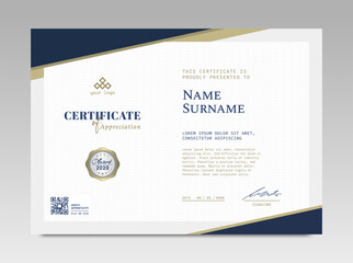 Modern Design Certificate. Certificate template awards diploma background vector modern design simple elegant and luxurious elegant. layout horizontal in A4 size