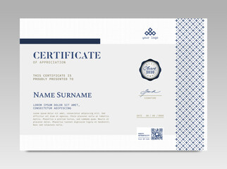 Modern Design Certificate. Certificate template awards diploma background vector modern design simple elegant and luxurious elegant. layout horizontal in A4 size