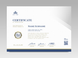 Modern Design Certificate. Certificate template awards diploma background vector modern design simple elegant and luxurious elegant. layout horizontal in A4 size - obrazy, fototapety, plakaty