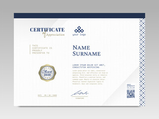 Modern Design Certificate. Certificate template awards diploma background vector modern design simple elegant and luxurious elegant. layout horizontal in A4 size