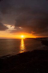 sunset over the sea