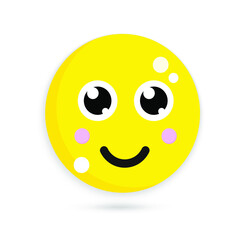 cute unhappy emoticon vector design