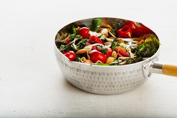 Fresh salad greens and reds