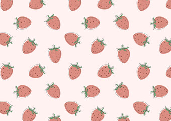 Strawberry icon vector. Strawberry pattern wallpaper.