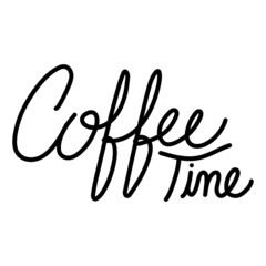 Fototapeta premium coffee time typography