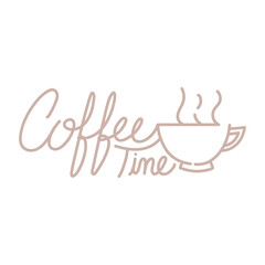 calligraphy with coffee time