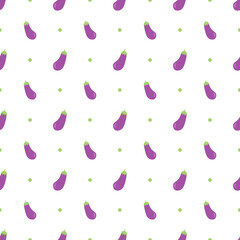 seamless pattern with eggplant